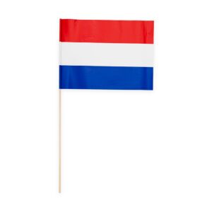 Rood-wit-blauw zwaaivlaggetjes 10 stuks Rood-wit-blauw zwaaivlaggetjes 10 stuks